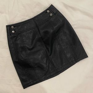 Free People Faux Leather Skirt